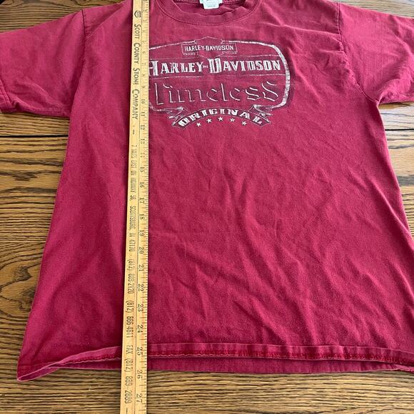Vintage Harley Davidson Red Timeless Original Warr's London England-Medium - Picture 4 of 6